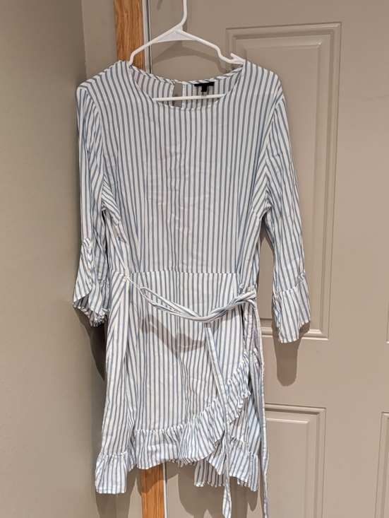 Who What Wear Dresses & Skirts - Blue and White Striped Long Sleeve Dress